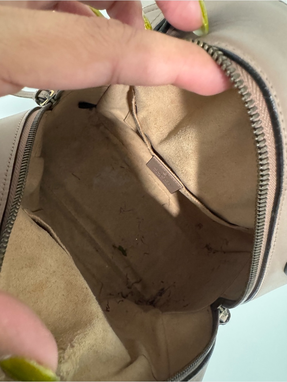 Gucci Quilted Mini Backpack in Dusty Taupe with Gold Hardware - Picture 4 of 5